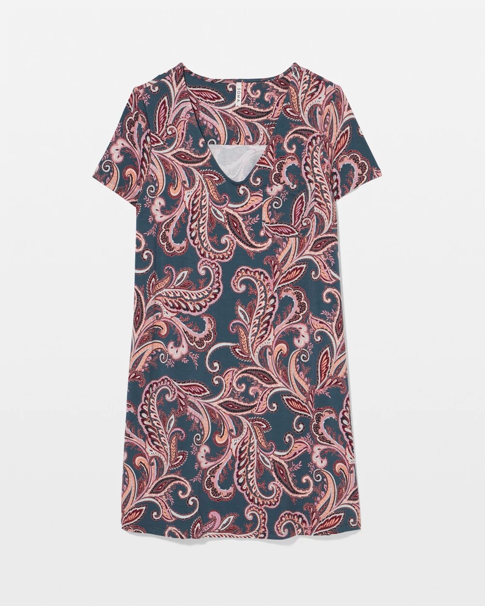 IMPERIAL PAISLEY MD PET - Short Sleeve Sleepshirt | Soma