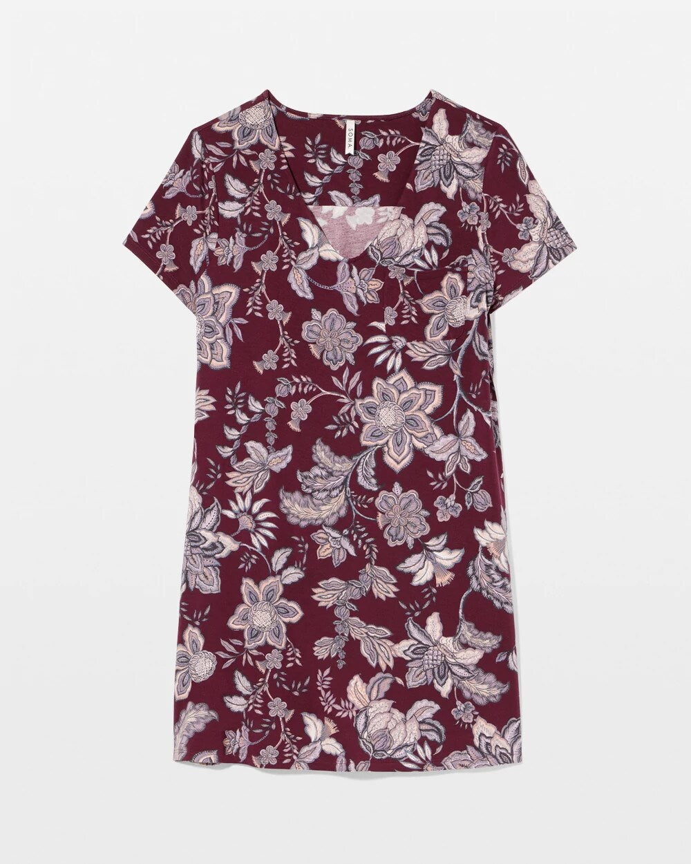 PAISLEY SPLENDOR PLUM - Short Sleeve Sleepshirt | Soma