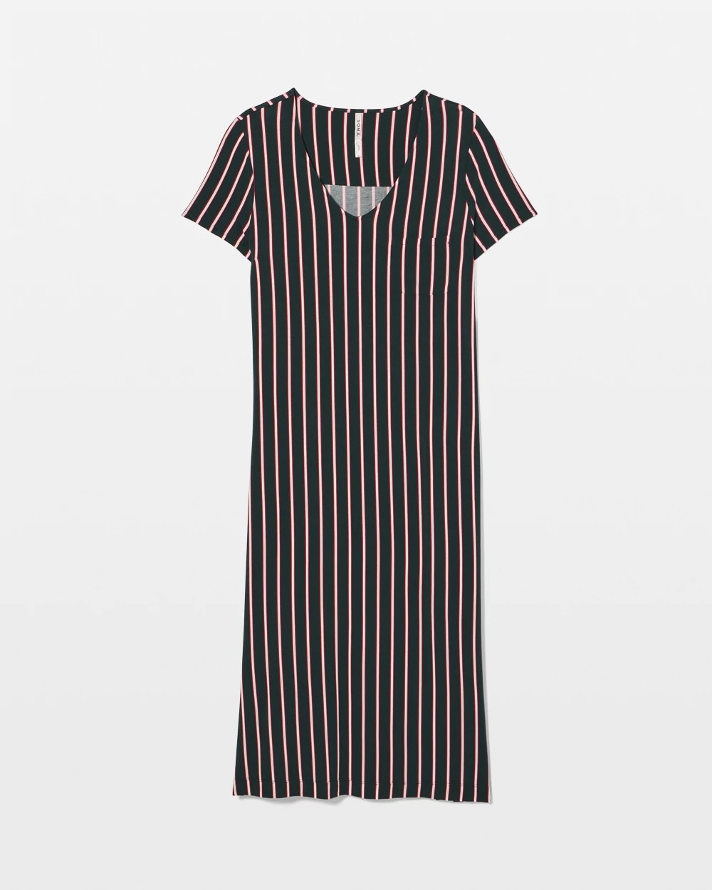 MIDNIGHT STRIPE GREEN JOL - Short Sleeve Long Sleepshirt | Soma
