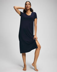 NIGHTFALL NAVY - Short Sleeve Long Sleepshirt | Soma