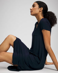 NIGHTFALL NAVY - Short Sleeve Long Sleepshirt | Soma
