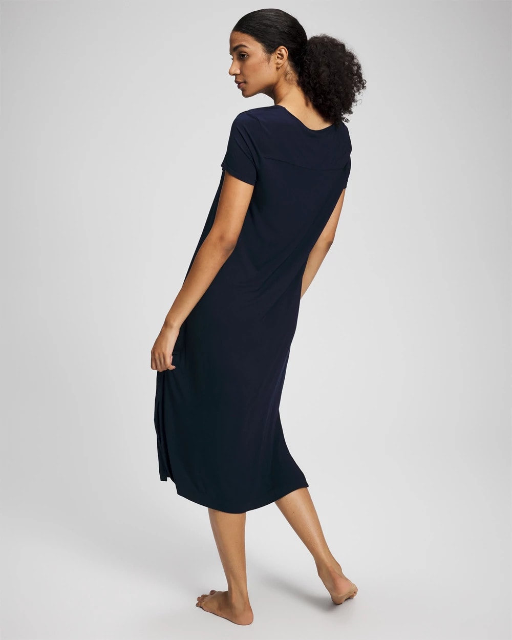 NIGHTFALL NAVY - Short Sleeve Long Sleepshirt | Soma