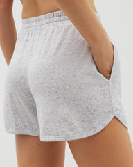 BLUE SLUB - Slub Curved Hem Pajama Short | Soma