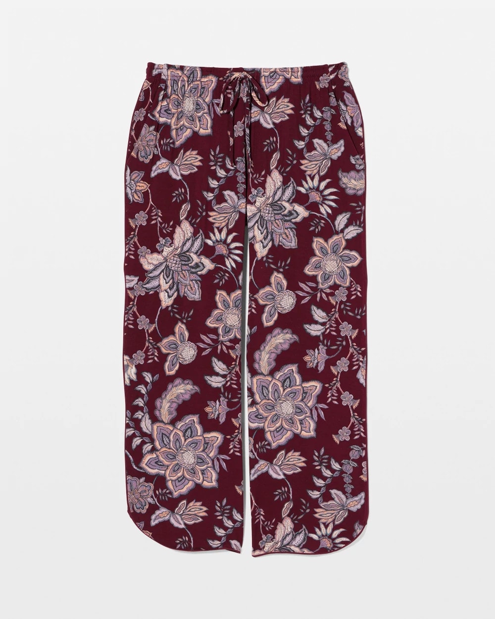 PAISLEY SPLENDOR PLUM - Piped Crop Pajama Pants | Soma