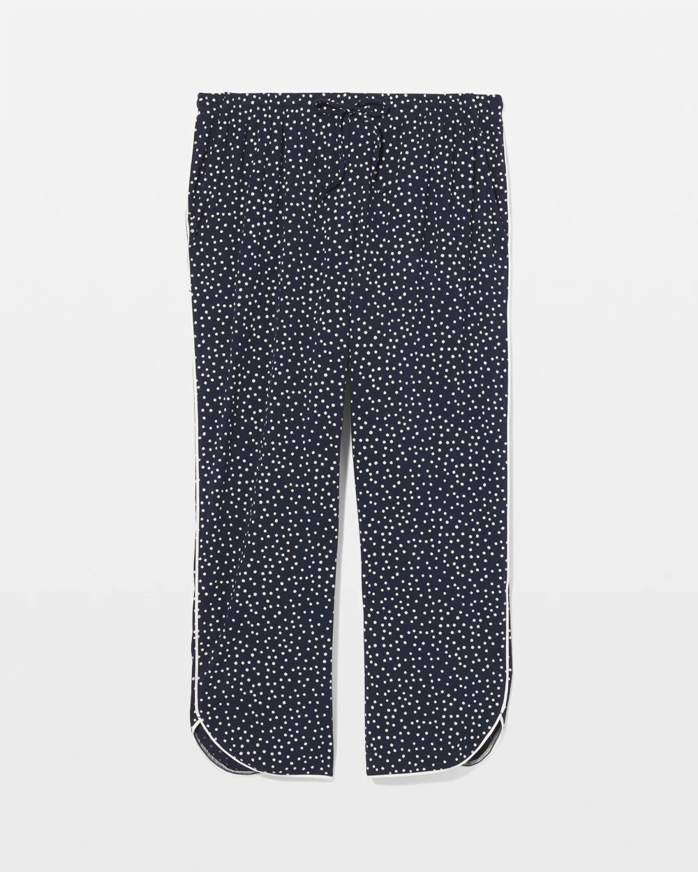 DOT OBSESSED NAVY - Piped Crop Pajama Pants | Soma