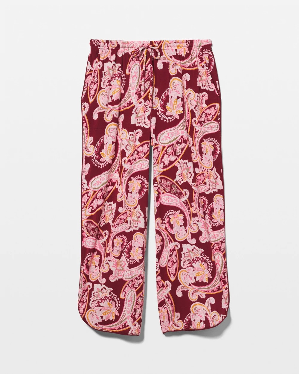 KASHMIR PAISLEY KISS - Piped Crop Pajama Pants | Soma