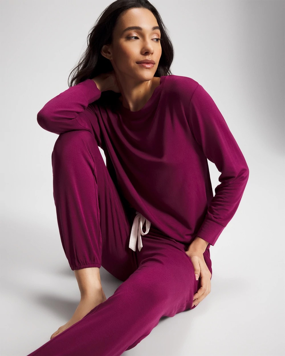 POMEGRANATE WINE - Banded Ankle Pajama Pant | Soma
