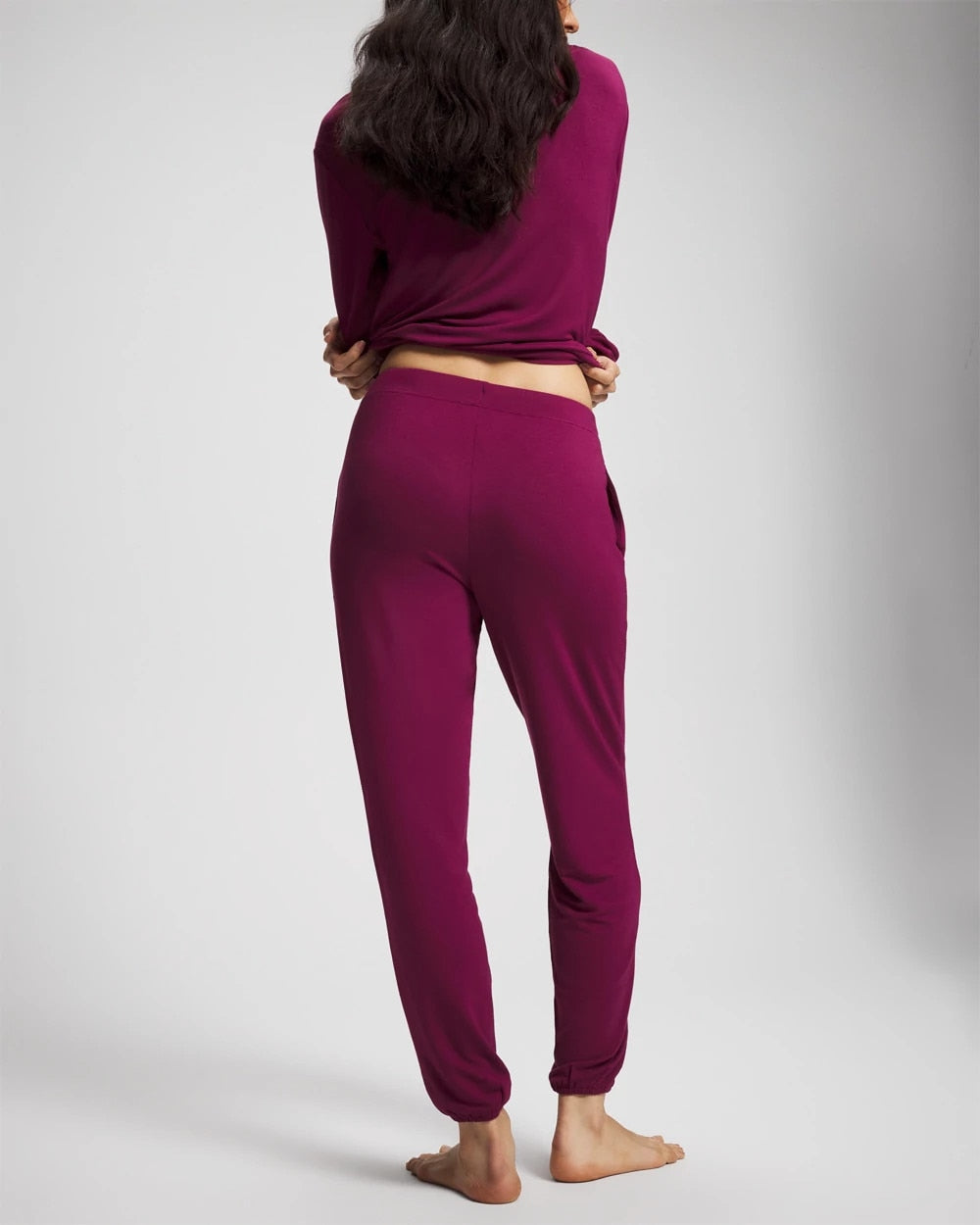 POMEGRANATE WINE - Banded Ankle Pajama Pant | Soma