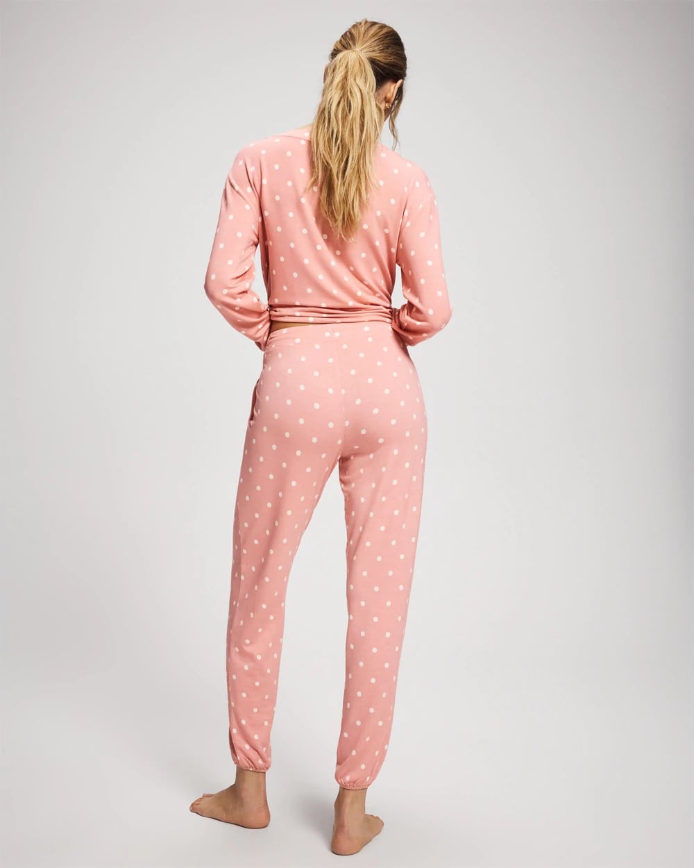 DREAMY DOT MID BLUSH PINK - Banded Ankle Pajama Pant | Soma