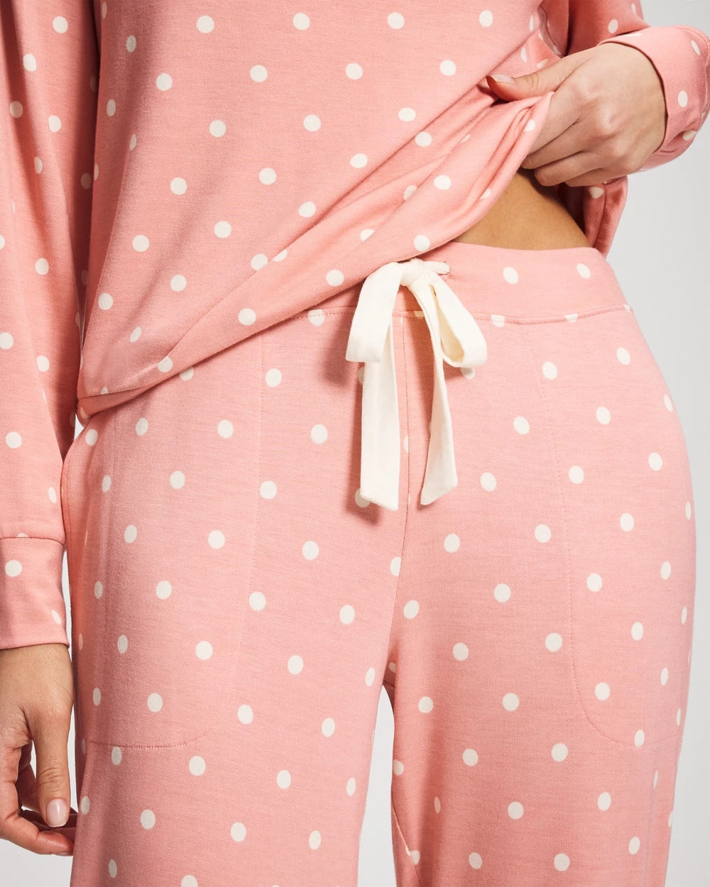 DREAMY DOT MID BLUSH PINK - Banded Ankle Pajama Pant | Soma