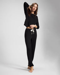 BLACK - Banded Ankle Pajama Pant | Soma