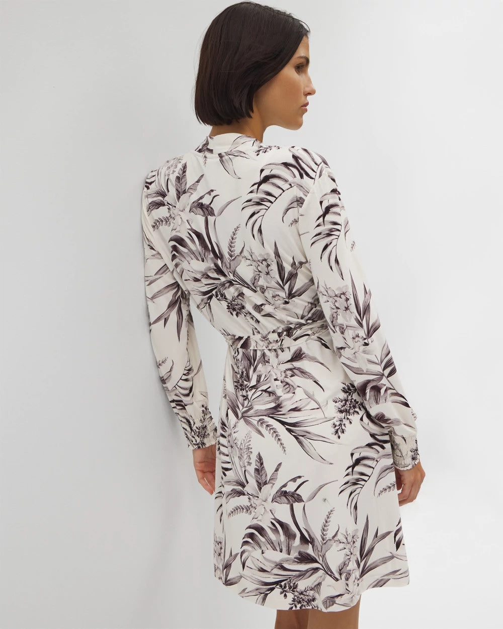PALM PERFECT CHAMPAGNE - Long-Sleeve Short Robe | Soma