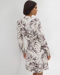 PALM PERFECT CHAMPAGNE - Long-Sleeve Short Robe | Soma