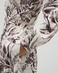 PALM PERFECT CHAMPAGNE - Long-Sleeve Short Robe | Soma