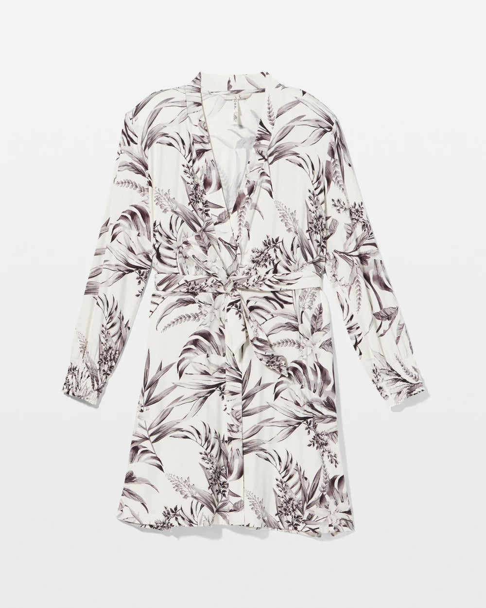 PALM PERFECT CHAMPAGNE - Long-Sleeve Short Robe | Soma