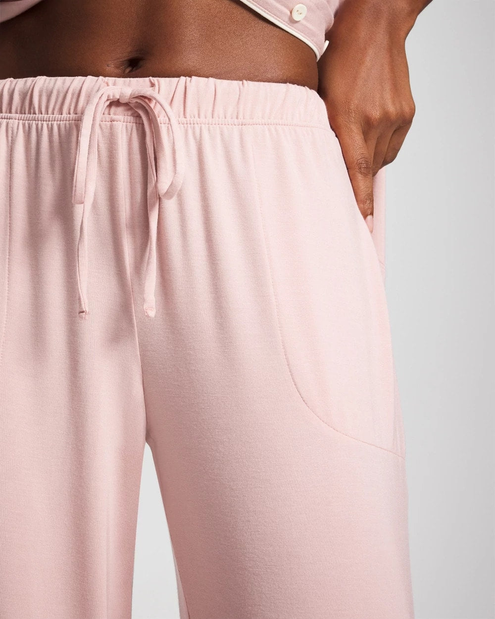 VINTAGE PINK - Solid Piped Pajama Pant | Soma