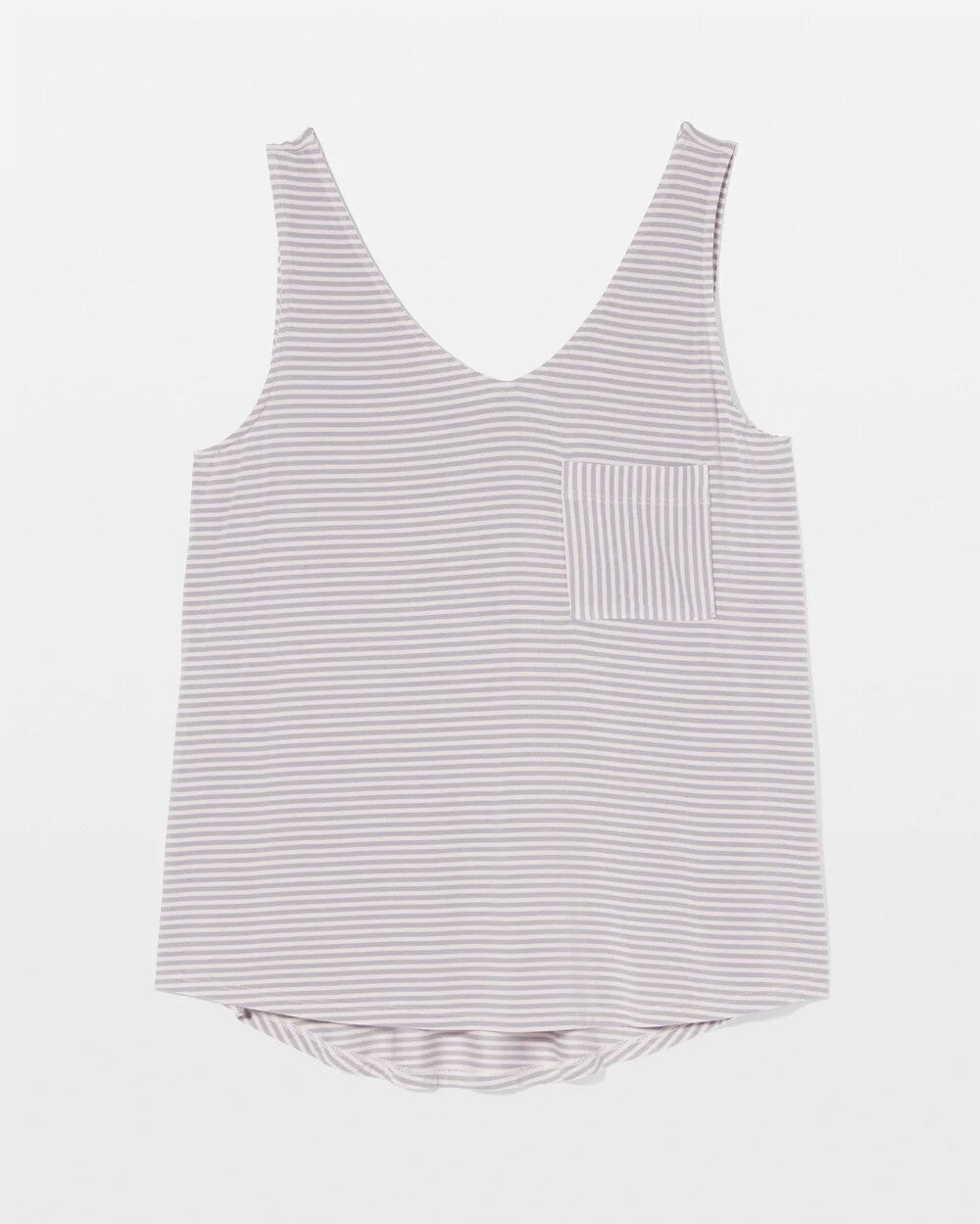 NIGHTCAP STRIPE LILAC ASH - V-Neck Pajama Tank | Soma