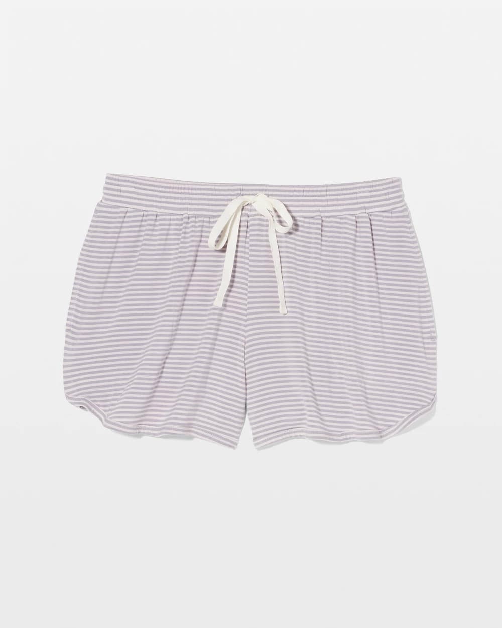NIGHTCAP STRIPE LILAC ASH - Curved Hem Pajama Shorts | Soma