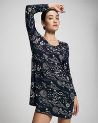 COSMIC BALLET NAVY - Long-Sleeve Sleepshirt | Soma