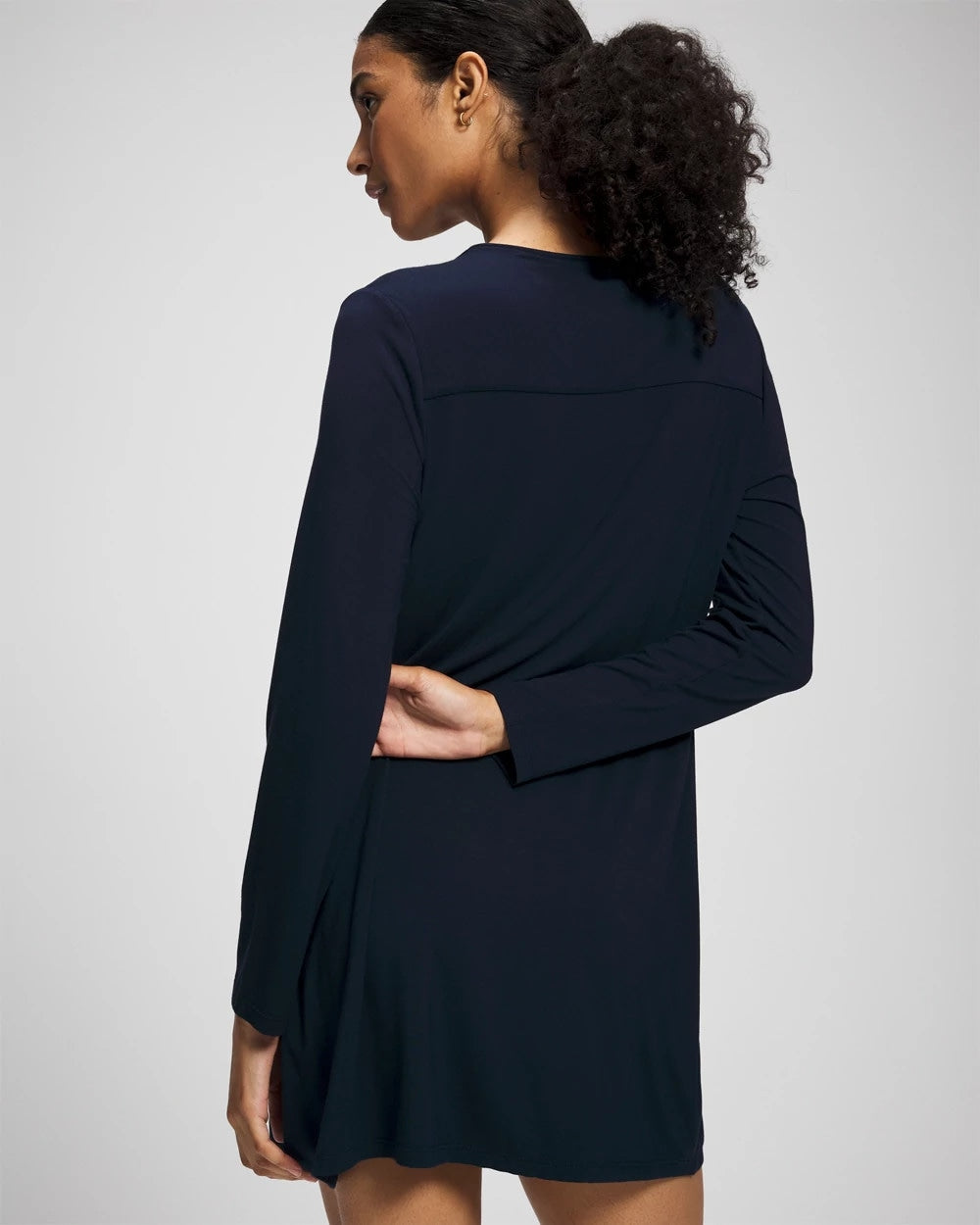 NIGHTFALL NAVY - Long-Sleeve Sleepshirt | Soma
