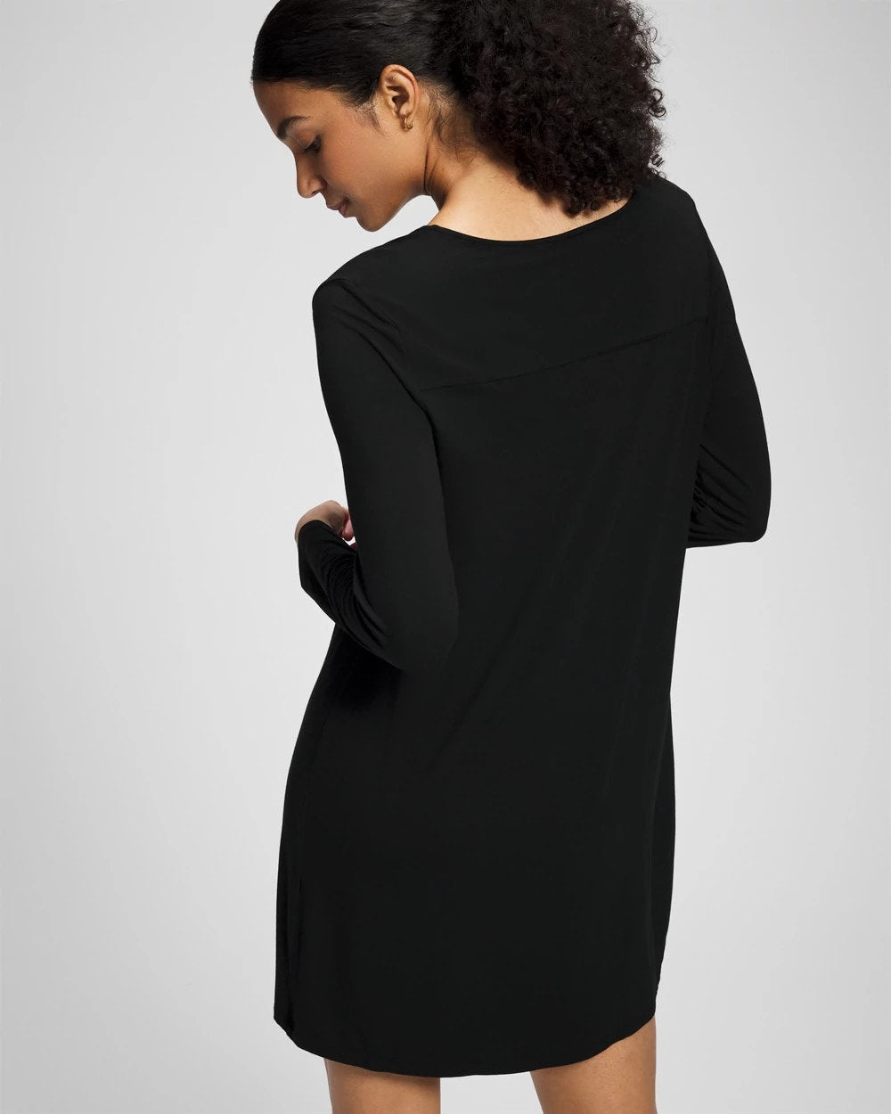 BLACK - Long-Sleeve Sleepshirt | Soma