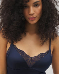 NIGHTFALL NAVY - Lace-Trim Pajama Cami | Soma