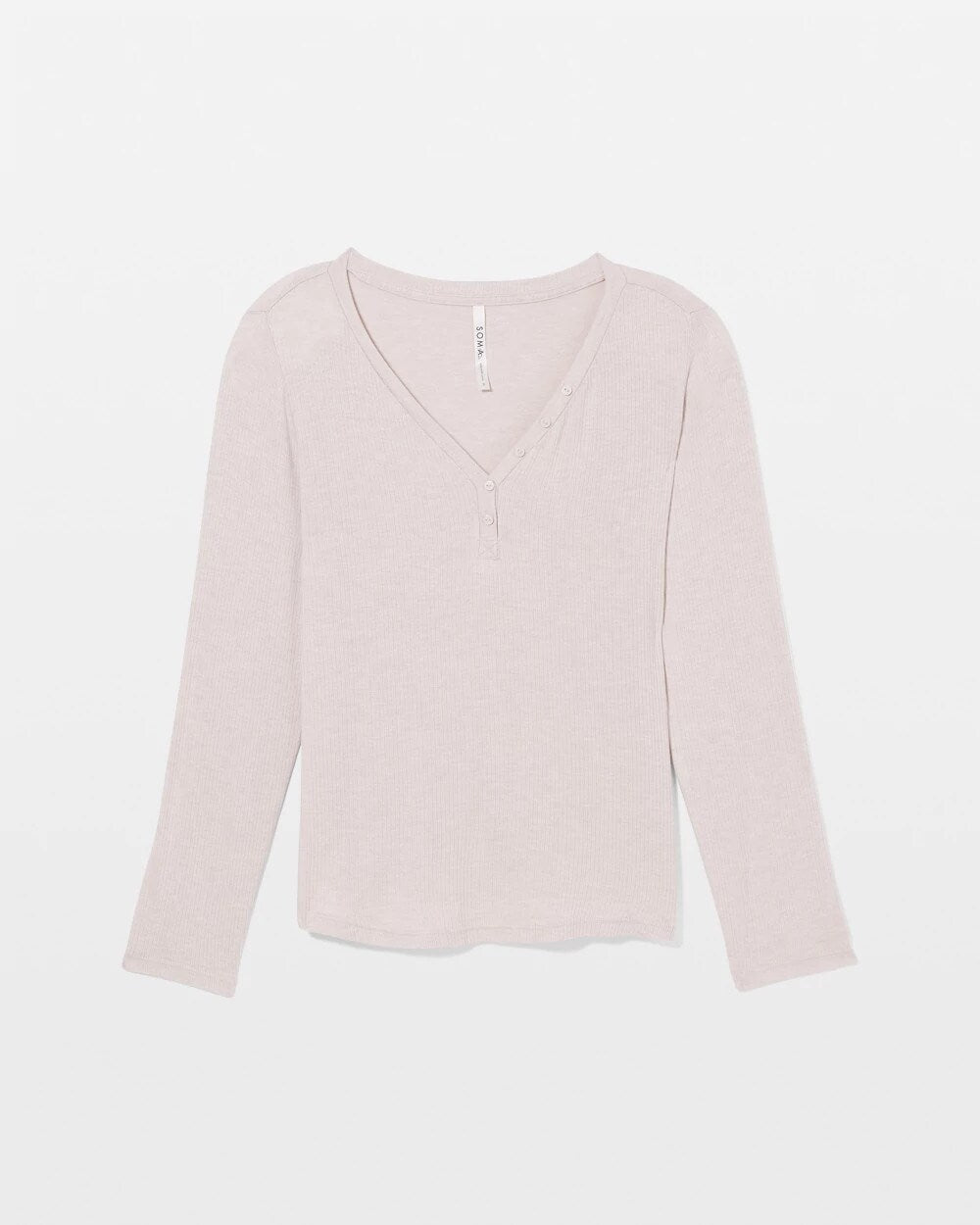 HEATHER BARELY THERE - Long-Sleeve Pajama Henley | Soma