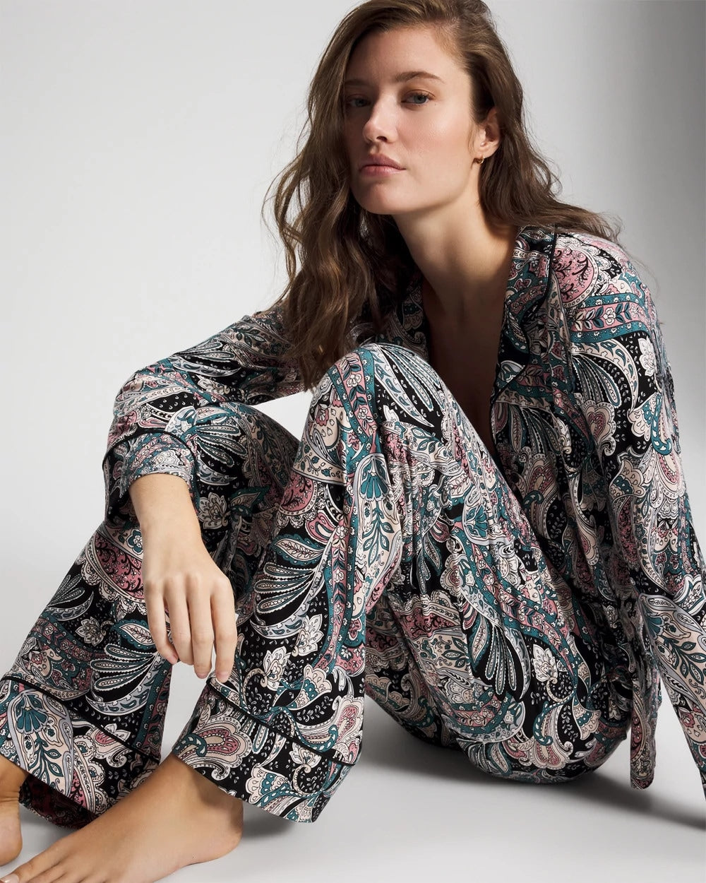REGAL PAISLEY BLACK - Printed Pajama Pant | Soma