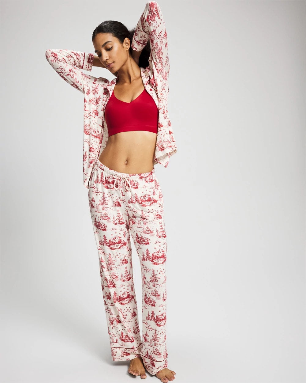 ENCHANTED TOILE CHAMPAGNE - Printed Pajama Pant | Soma
