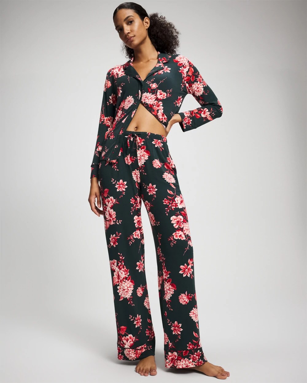 COTTAGE FLORAL GREEN - Printed Pajama Pant | Soma