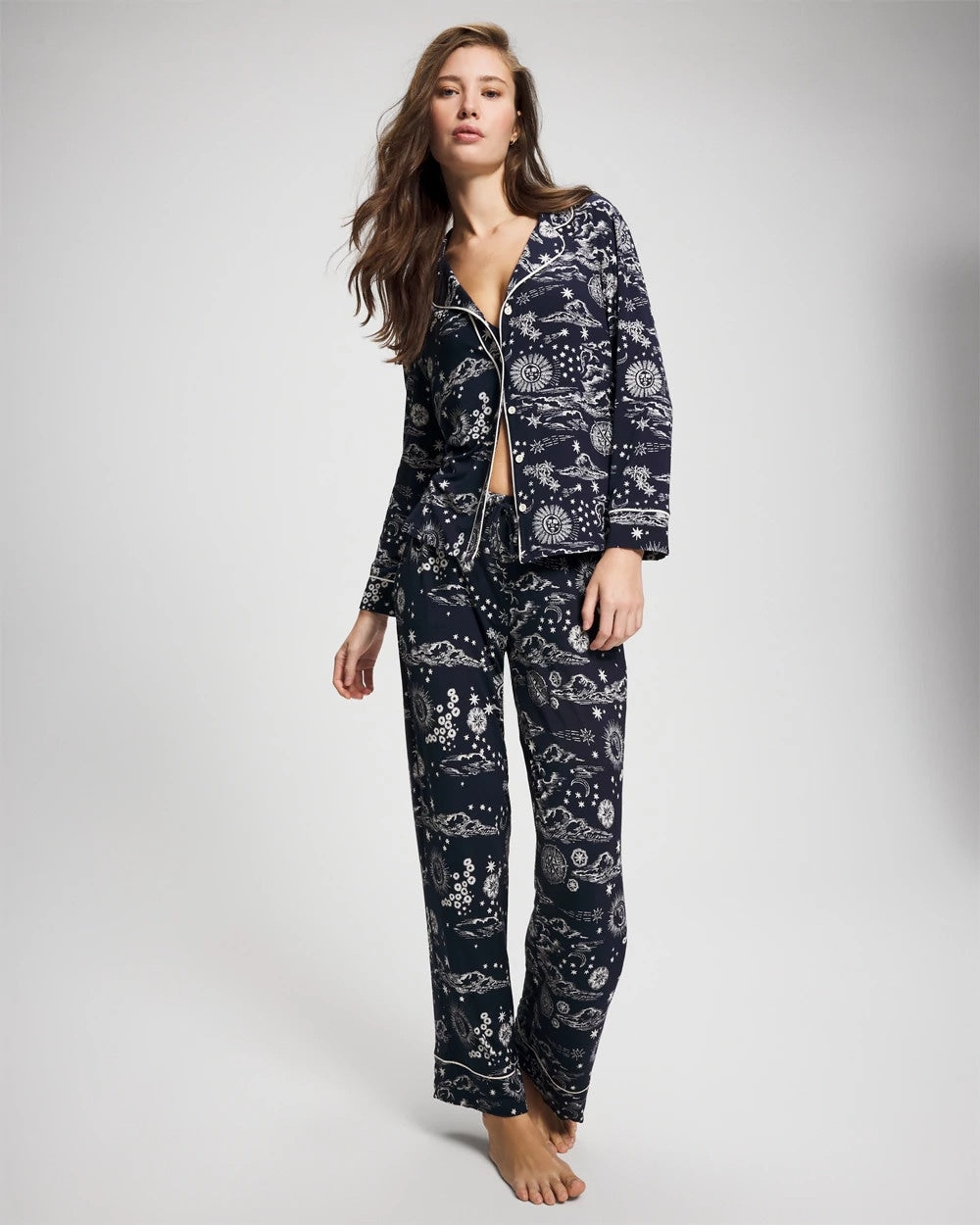 COSMIC BALLET NAVY - Printed Pajama Pant | Soma