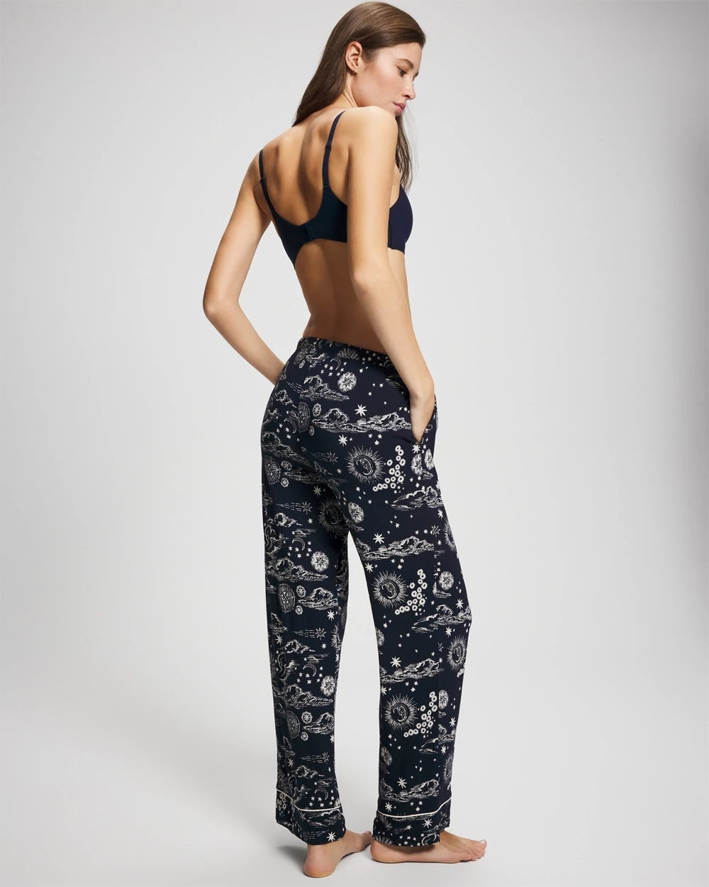 COSMIC BALLET NAVY - Printed Pajama Pant | Soma