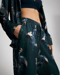 MIDNIGHT CRANES BLUE - Pajama Pants | Soma