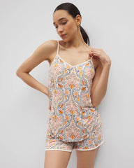 VINE PAISLEY CHAMPAGNE M - V-Neck Pajama Cami | Soma