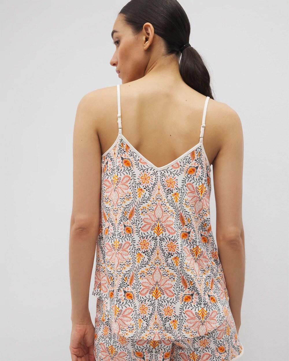 VINE PAISLEY CHAMPAGNE M - V-Neck Pajama Cami | Soma