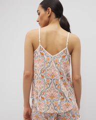 VINE PAISLEY CHAMPAGNE M - V-Neck Pajama Cami | Soma
