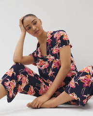 PARTY LIKE A FLOCK STAR N - Short Sleeve Notch Collar Pajama Top | Soma
