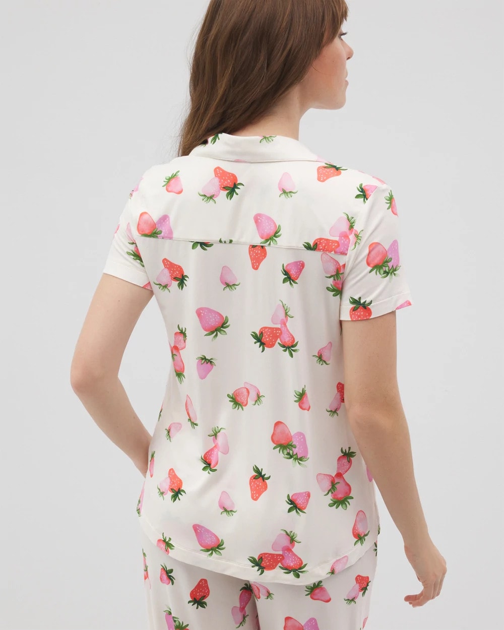 BERRY BEST CHAMPAGNE - Short Sleeve Notch Collar Pajama Top | Soma