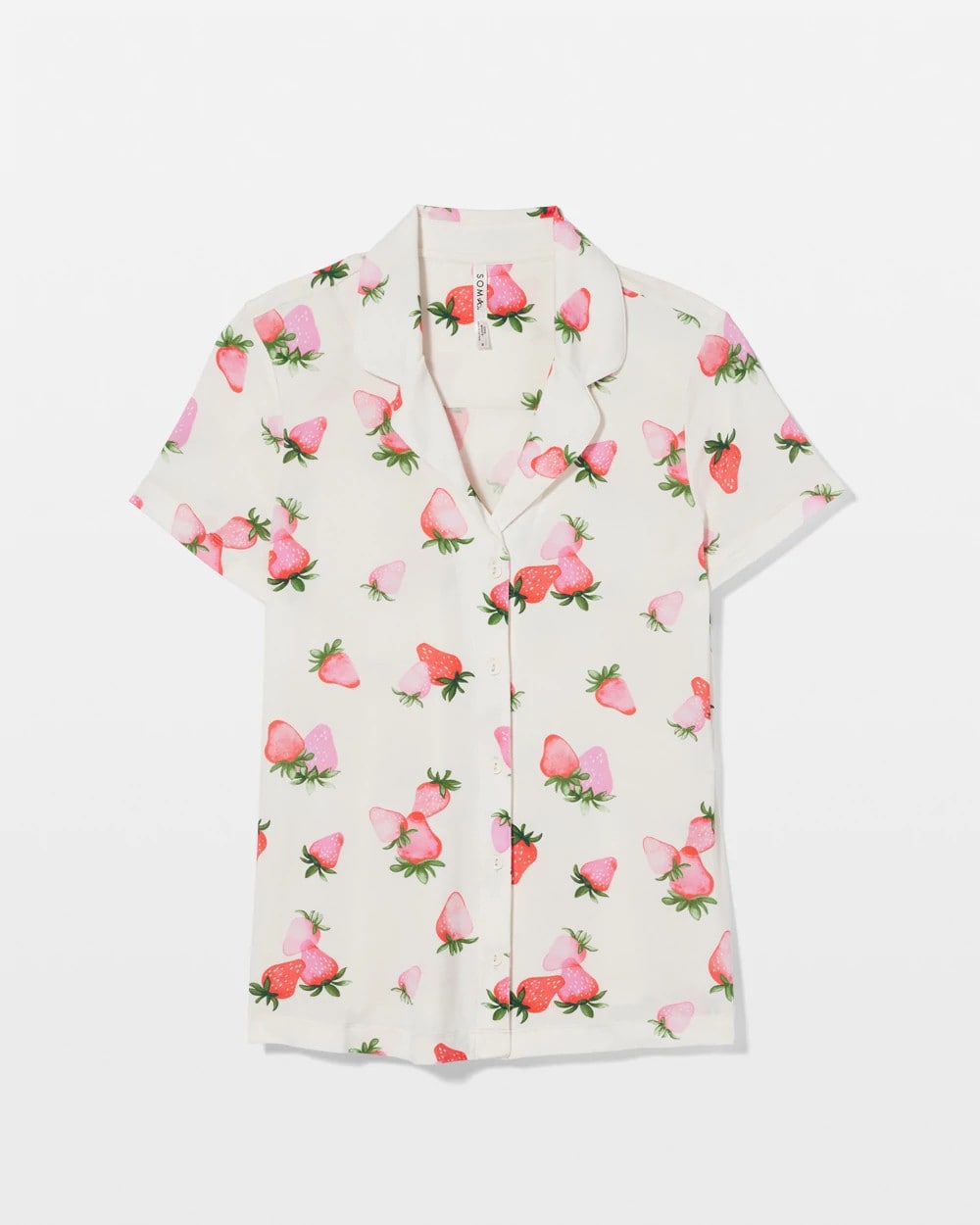 BERRY BEST CHAMPAGNE - Short Sleeve Notch Collar Pajama Top | Soma
