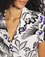 FLY BY NIGHT CHMPGNE DRMS - Short Sleeve Notch Collar Pajama Top | Soma