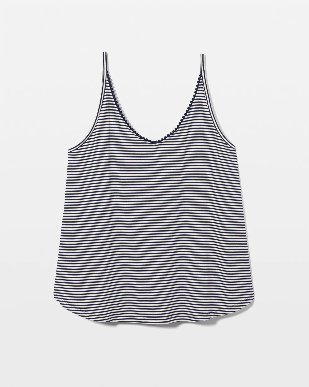 NIGHTCAP STRIPE NAVY - Pom Trim Pajama Cami | Soma