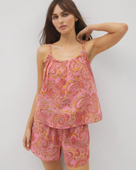 SHOW OFF PAISLEY P GUAVA - Cotton Voile Pajama Cami | Soma