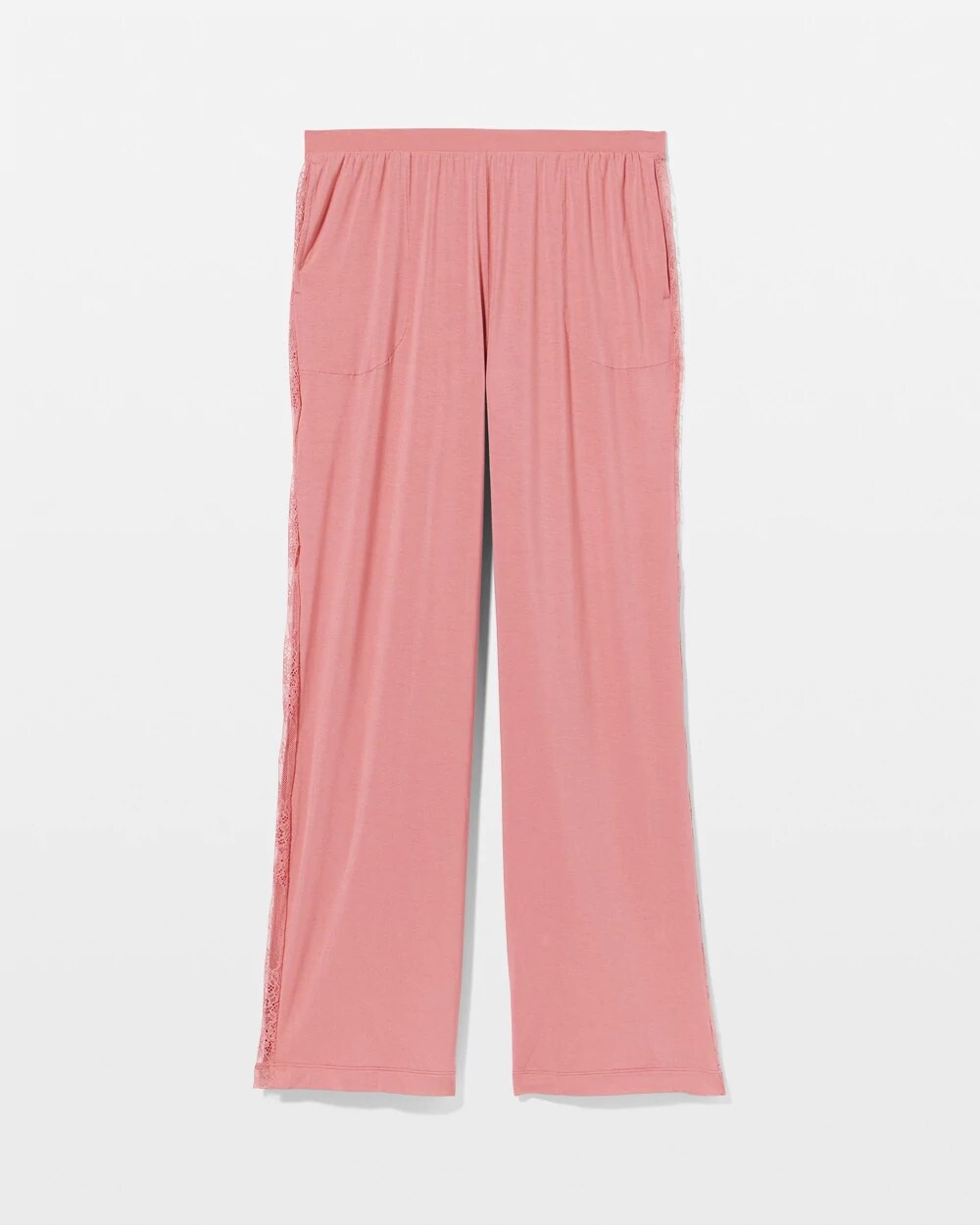 ANTIQUE PINK - Lace Relaxed Wide Leg Pajama Pant | Soma