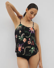 PARADISE PLUMES BLACK - Pajama Cami | Soma