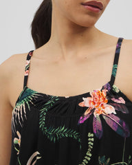 PARADISE PLUMES BLACK - Pajama Cami | Soma