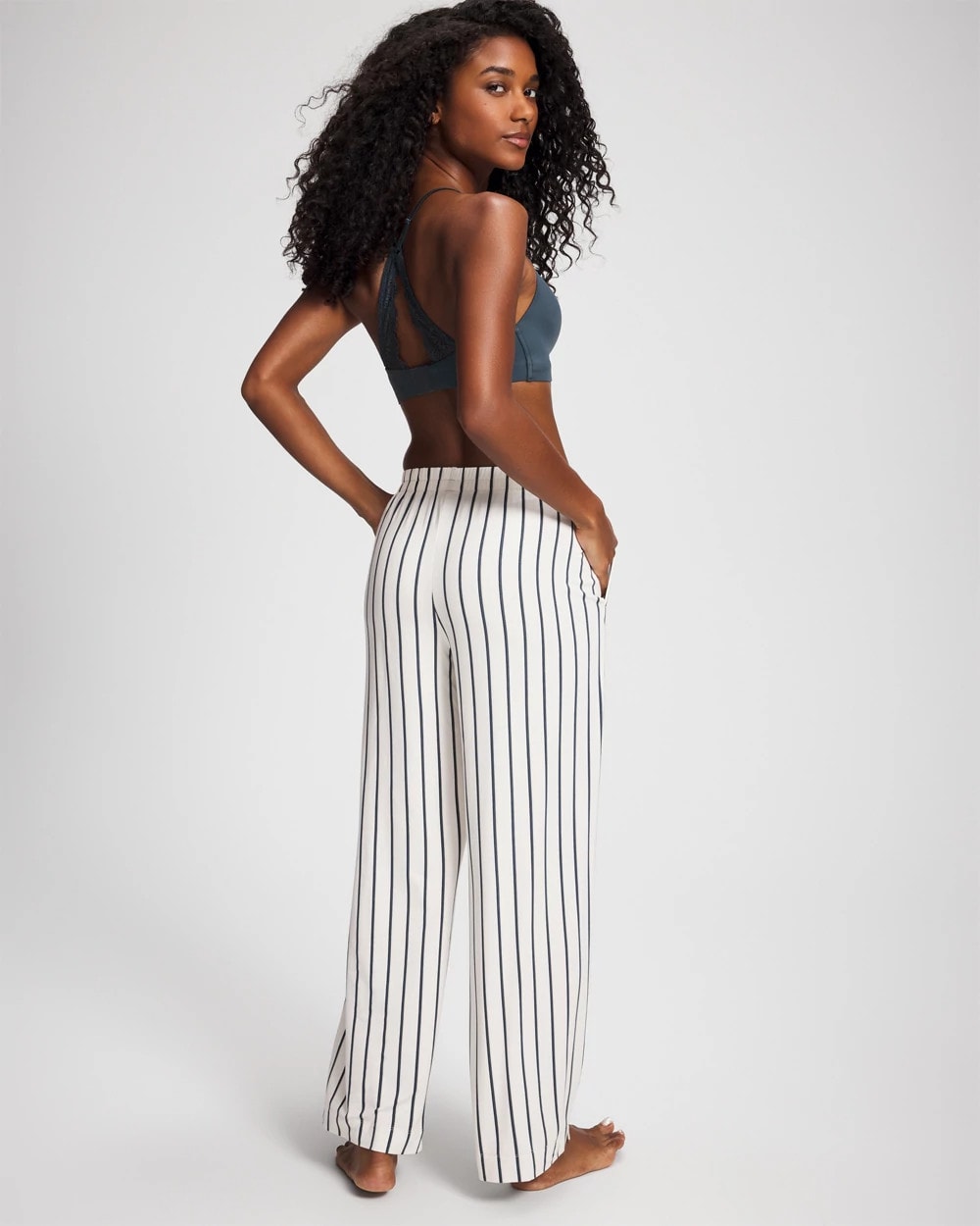 UNWIND STRIPE CHAMPAGNE - Printed Pajama Pant | Soma