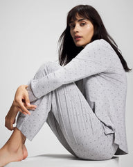 PEACEFUL DOT HEATHER - Ankle Pajama Pant | Soma