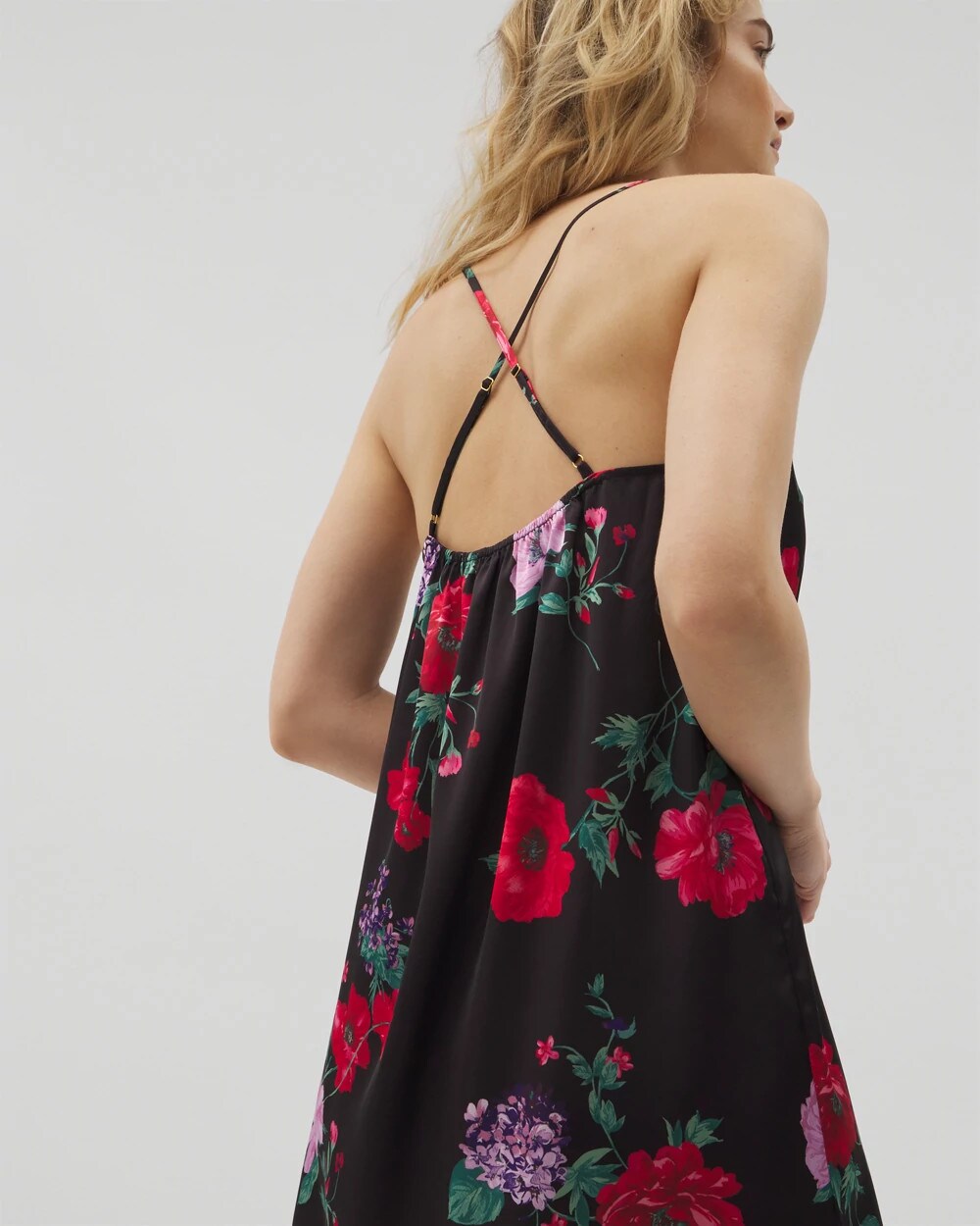 RHAPSODY FLORA BLACK - Lace Trim Chemise | Soma