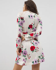 RHAPSODY FLORAL SUGAR - Short Robe With Lace | Soma