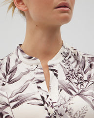 PALM PERFECT CHAMPAGNE - Short-Sleeve Button-Front Pajama Top | Soma